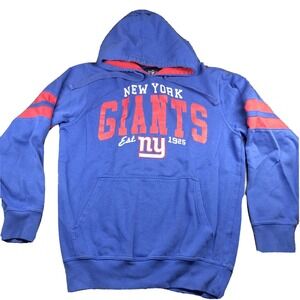 New York‎ Giants Hoodie Mens S Blue Red NFL Football Sweatshirt Hood Graphic
